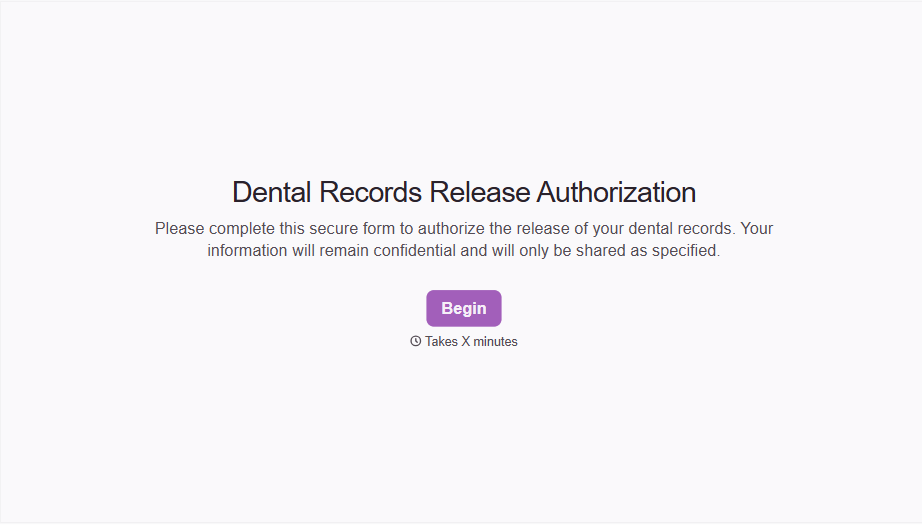 Dental Record Release Form