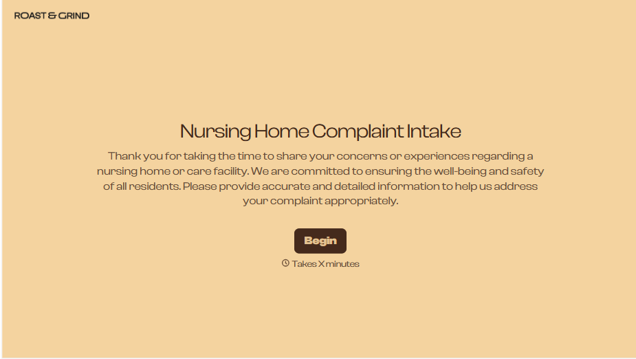 Nursing Home Complaint Form