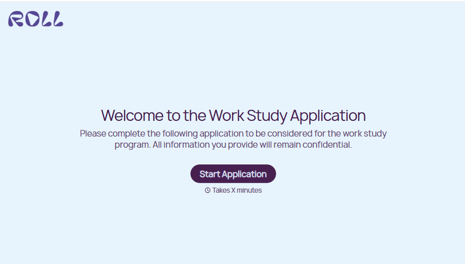 Work Study Application Form