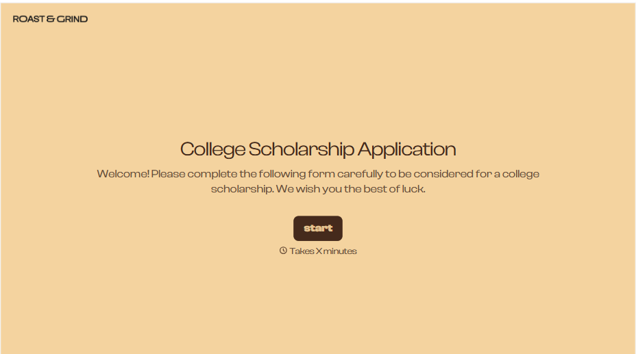College Scholarship Application Form