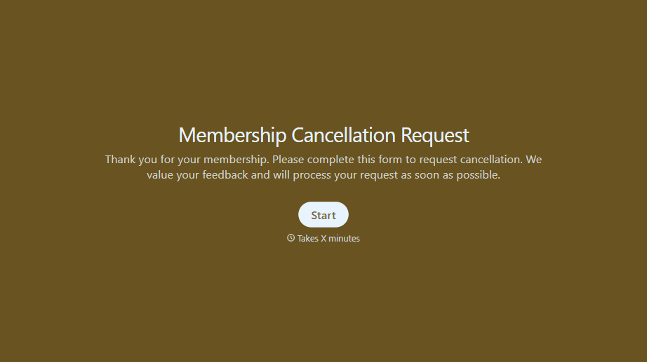 Membership Cancellation Request Form