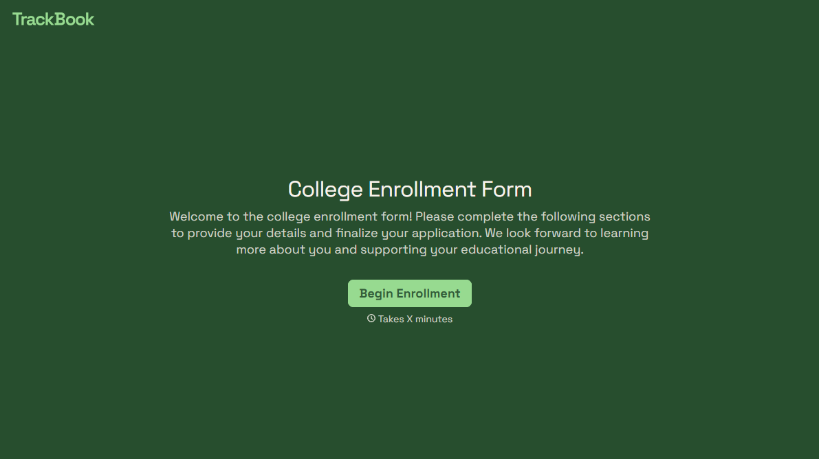 College Enrollment Form