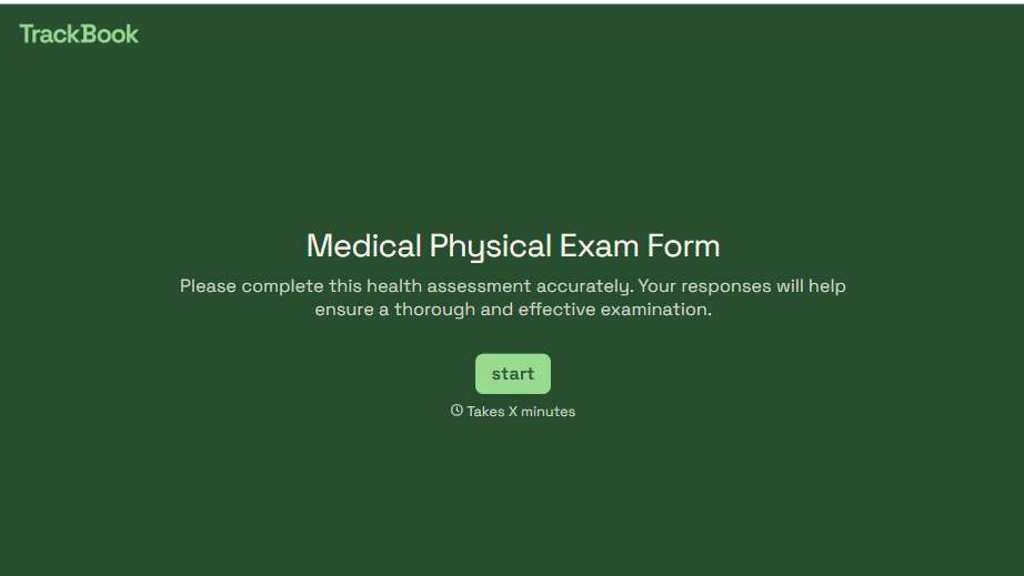 Medical Physical Exam Form