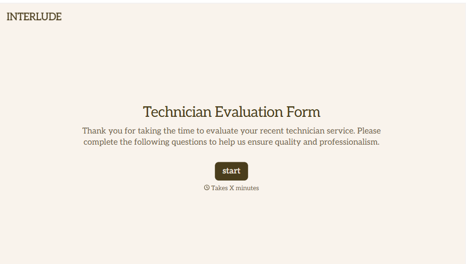 Technician Evaluation Form