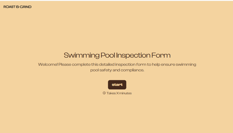 Swimming Pool Inspection Form