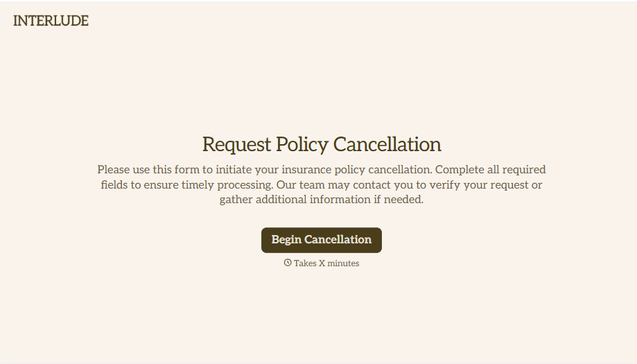 Policy Cancellation Form