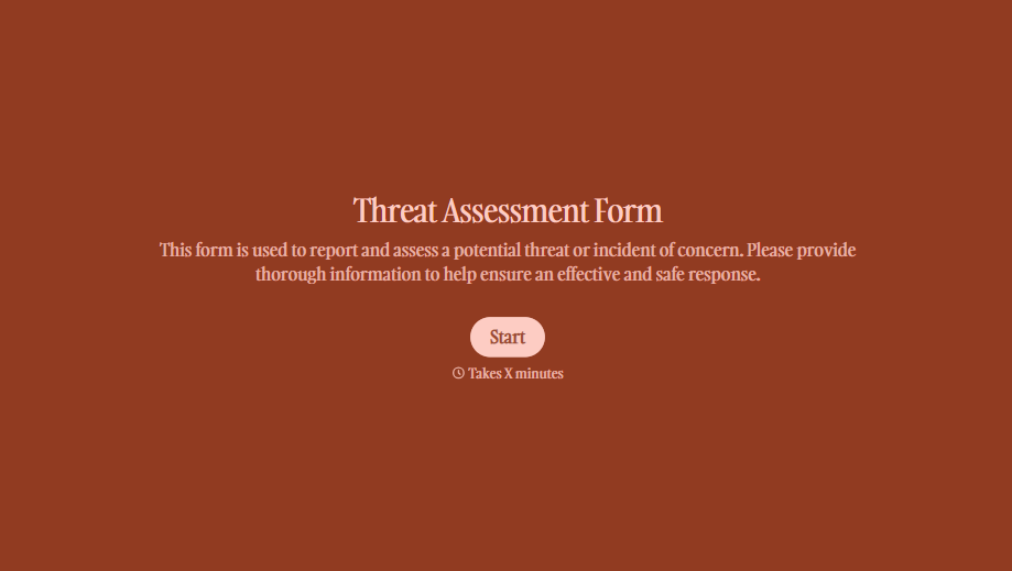 Threat Assessment Form