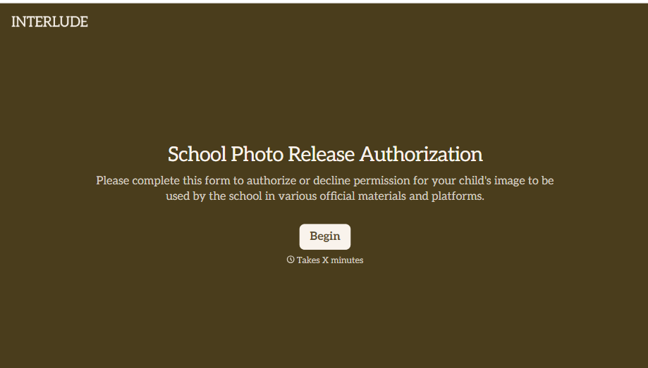 School Photo Release Form