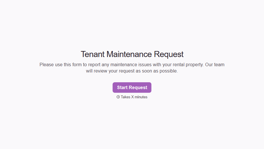 Tenant Repair Request Form