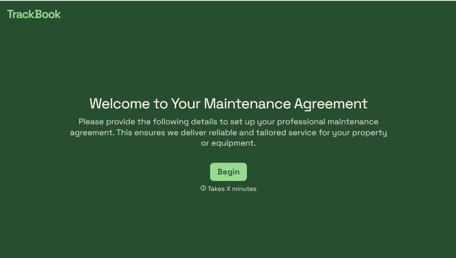 Maintenance Agreement Form