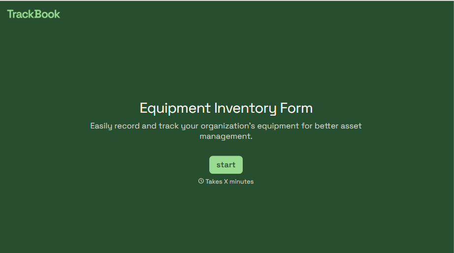 Equipment Inventory Form
