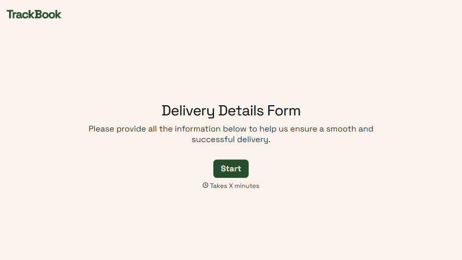 Delivery Details Form