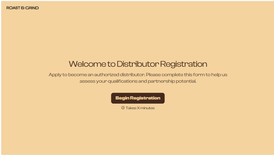Distributor Registration Form