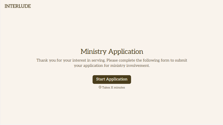 Ministry Application Form
