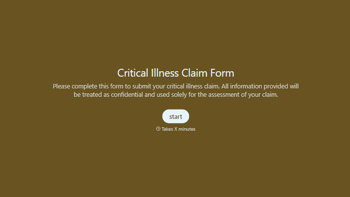 Critical Illness Claim Form