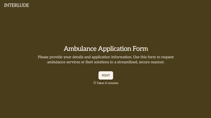 Ambulance Application Form