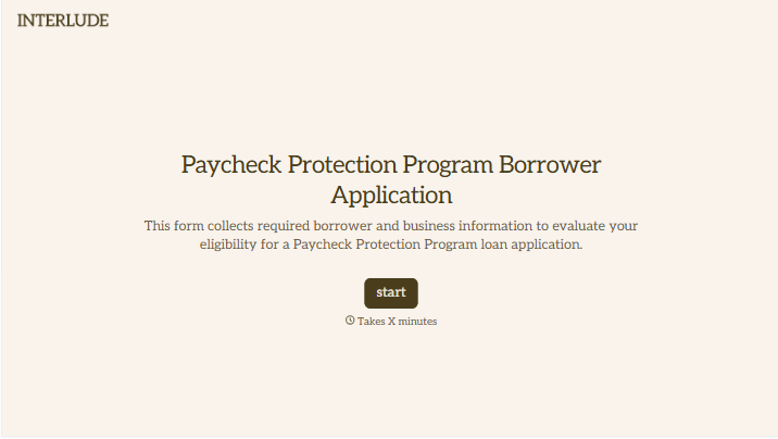 Paycheck Protection Program Borrower Application Form