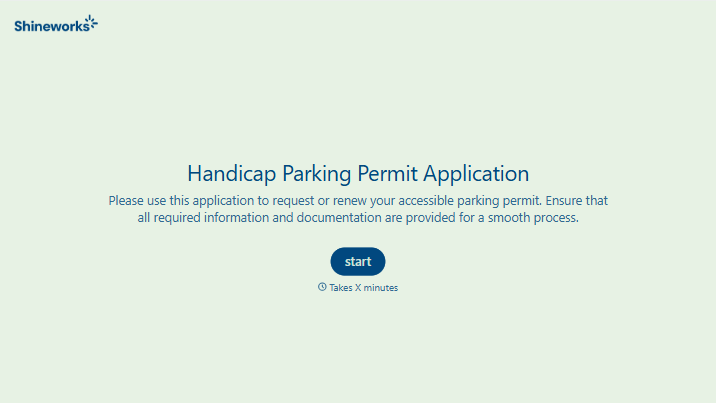 Handicap Parking Permit Template