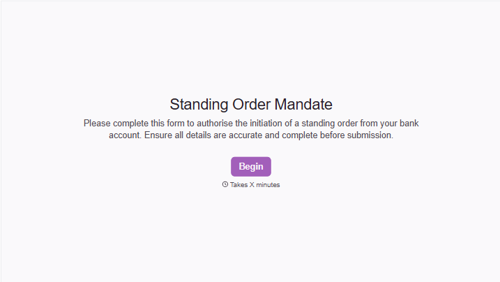 Standing Order Mandate Form