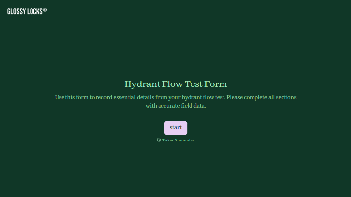 Hydrant Flow Test Form