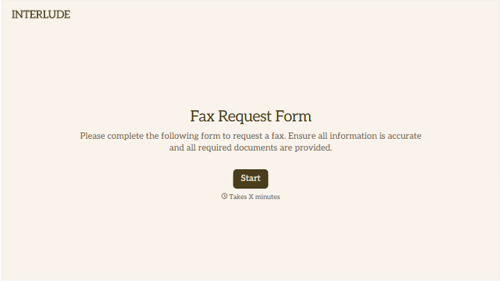 Fax Request Form