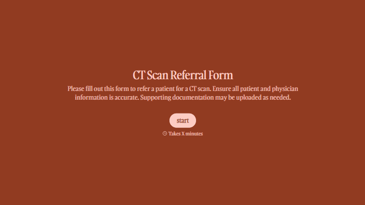 Ct Scan Referral Form