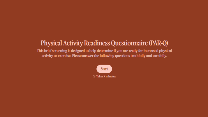 Physical Activity Readiness Questionnaire Par Q Form