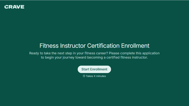 Fitness Instructor Certification Enrollment Form