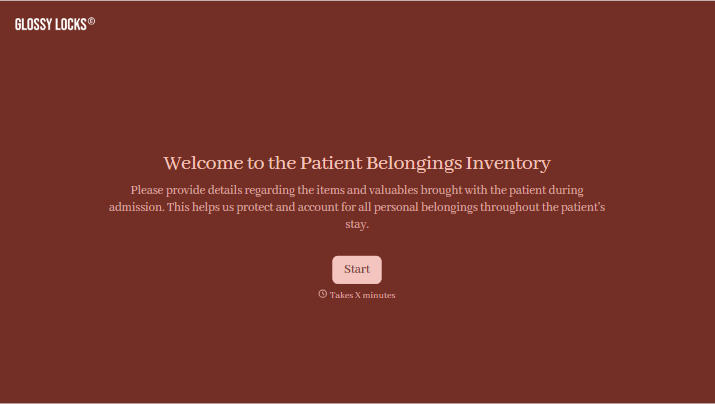 Patient Belongings Inventory Form