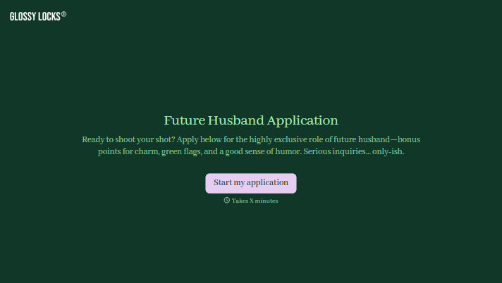 Future Husband Application Form