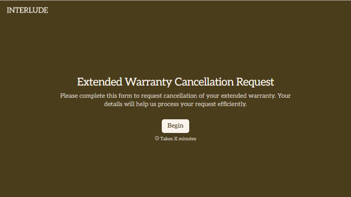Extended Warranty Cancellation Form