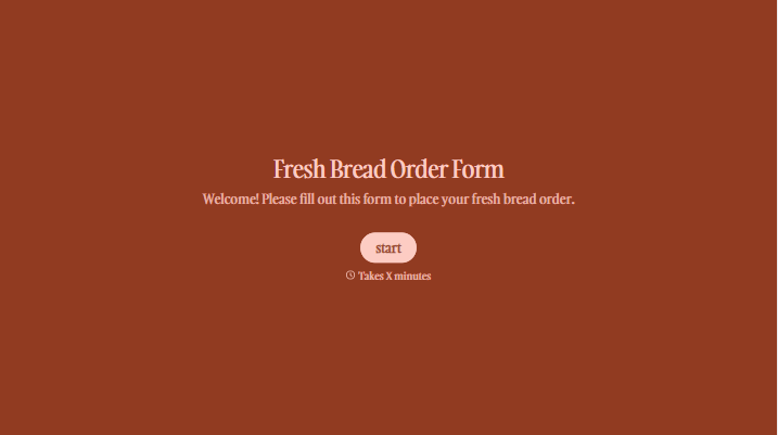Bread Order Form