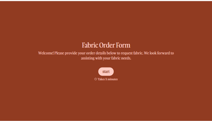 Fabric Order Form