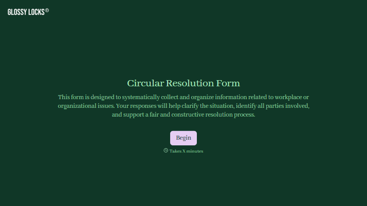 Circular Resolution Form