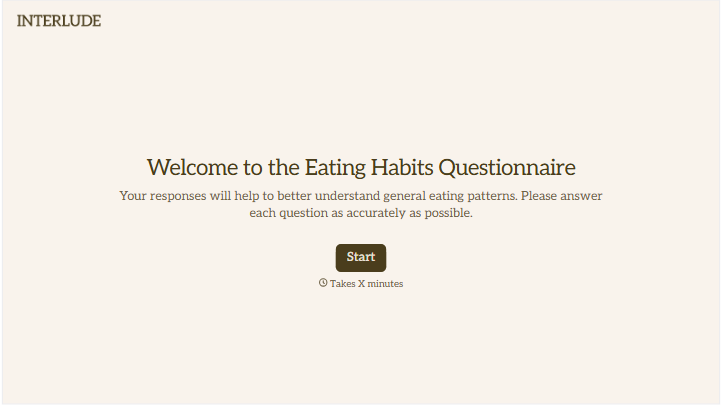 Eating Habits Questionnaire Form