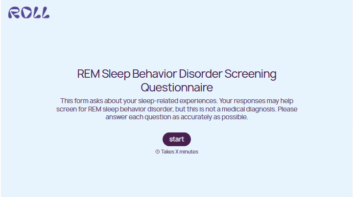 Rem Sleep Behavior Disorder Screening Questionnaire Form