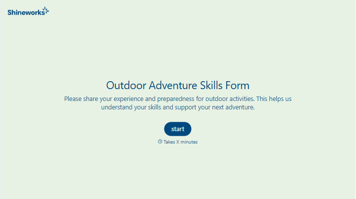 Outdoor Adventure Skills Form