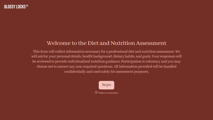 Diet and Nutrition Assessment Consent Form