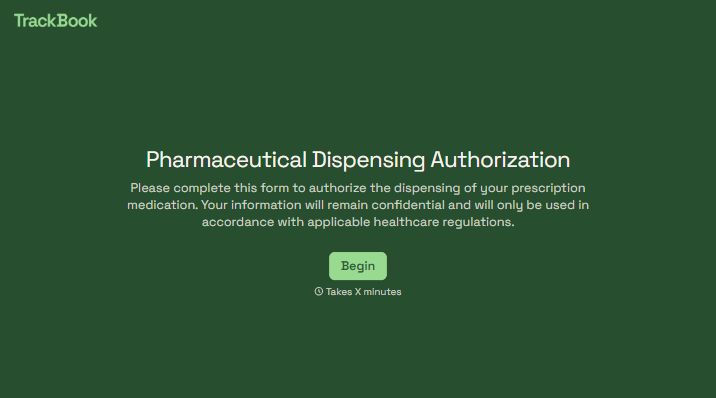 Pharmaceutical Dispensing Authorization Form
