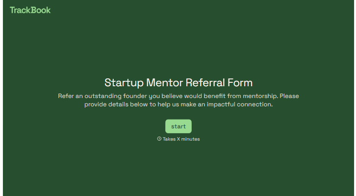 Startup Mentor Referral Form