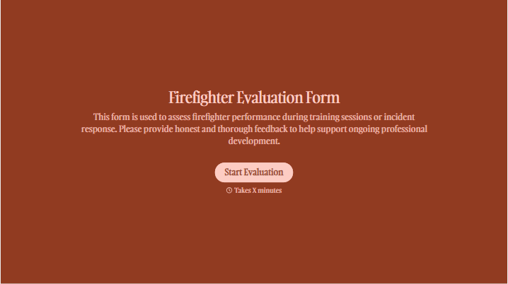 Firefighter Evaluation Form