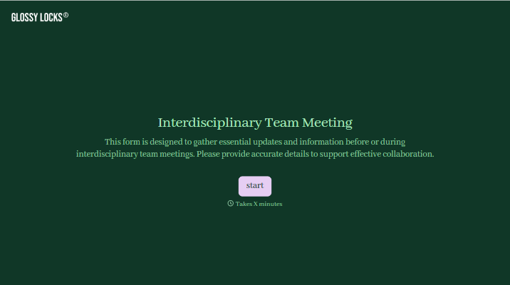 Interdisciplinary Team Meeting Template