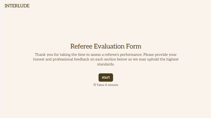 Referee Evaluation Form