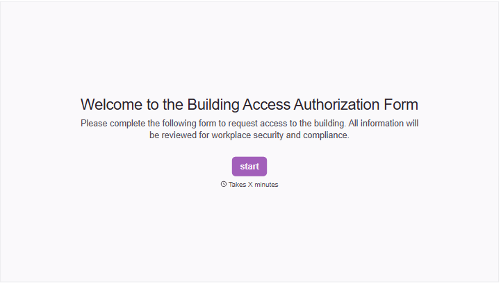 Building Access Authorization Form