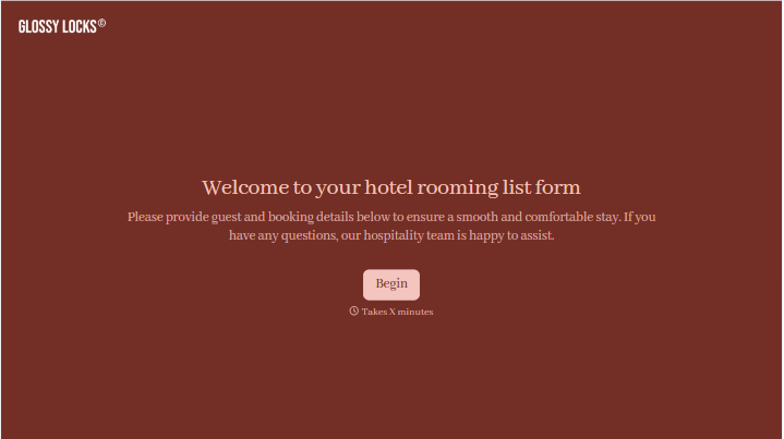 Hotel Rooming List Form