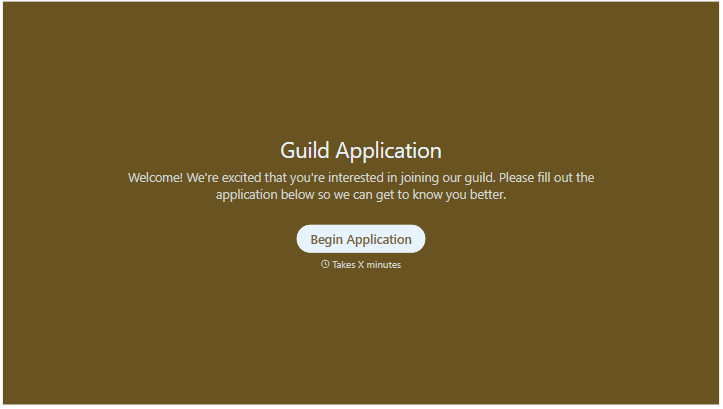Guild Application Form