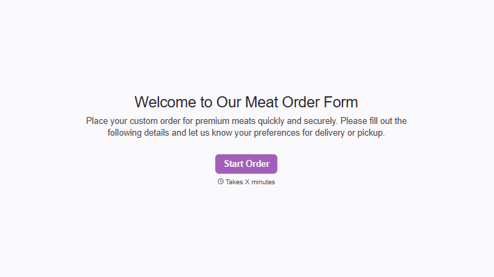 Meat Order Form