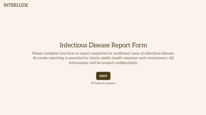 Infectious Disease Report Form
