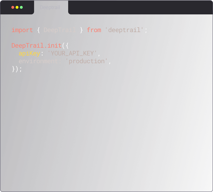 Deeptrail Code Window Image