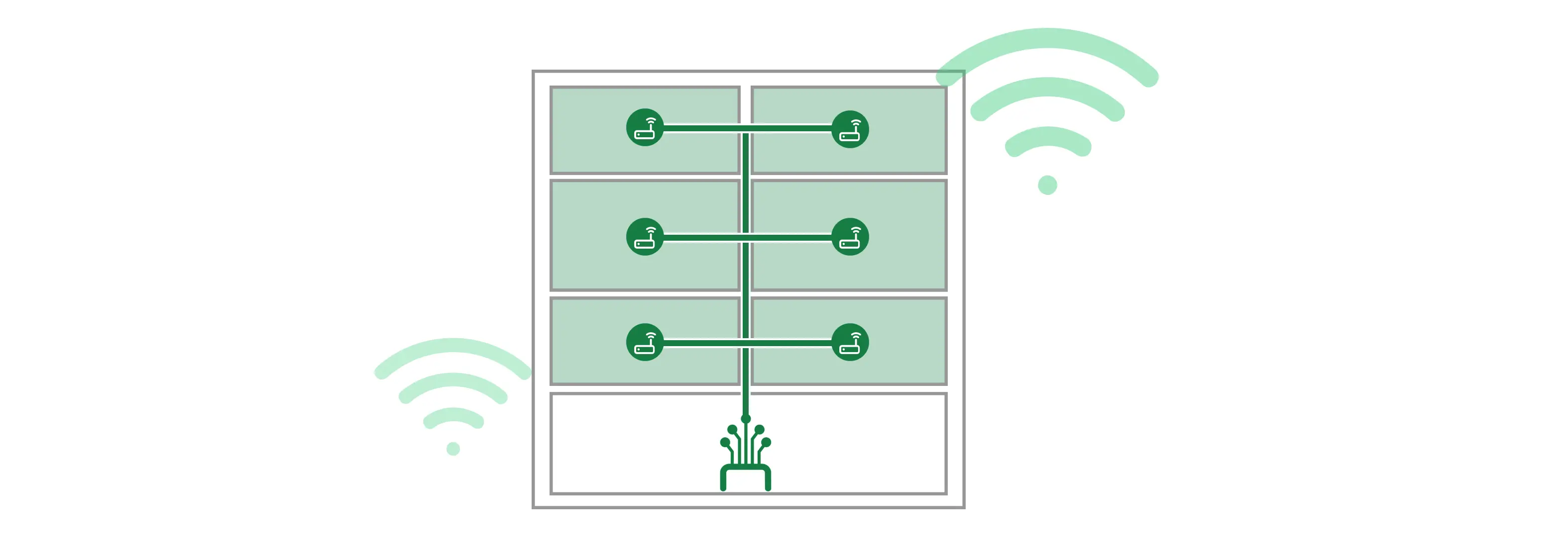 Glasfaser-Infrastruktur im Gebäude ohne aktive Nutzung in den Wohnungen